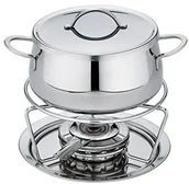 Zestawy do fondue - Unbekannt Komplet Fondue firmy Spring 2621406018 Swiss Eco, ze stali nierdzewnej, srebrny, 27,2 x 28,8 x 30,4 cm 2621406018 - miniaturka - grafika 1