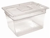 Pojemniki i kosze gastronomiczne - Vogue u229 poliwęglanowe 1/2 W gastronormb pojemnik na odpady, pojemność 6 L, dł. 325 MM X 265 MM X 100 MM H, przezroczyste U229 - miniaturka - grafika 1