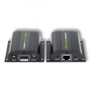Techly Extender HDMI po skrętce Cat. 5e/6/6a/7, do 60m, z odbiornikiem IR, czarny 020355 - Złącza, przejściówki, adaptery - miniaturka - grafika 4