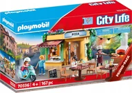 Zabawki kreatywne - PLAYMOBIL Pizzeria with garden restaurant 70336 - miniaturka - grafika 1
