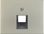 Gniazdka elektryczne - Berker K5 stal szlachetna płytka do gniazda telefonicznego B_14077004 - miniaturka - grafika 1