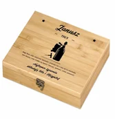 Zestawy do wina - Murrano Elektryczny korkociąg zestaw do wina w skrzynce z nadrukiem dla ZDW5-013 - miniaturka - grafika 1