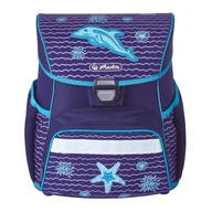 Plecaki szkolne i tornistry - Herlitz TORNISTER KASETONOWY LOOP DELFIN PONIŻEJ 1 KG 50020621 - miniaturka - grafika 1