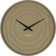 Zegary - Karlsson Zegar ścienny Layered Origami oliwkowy KA5850MG - miniaturka - grafika 1