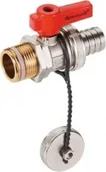 Zawory i kraniki - KFA 705-010-15 ZAWOR KULOWY WODNY SPUSTOWY ZE Z$581CZKA I ZASLEPKA 1/2" - miniaturka - grafika 1