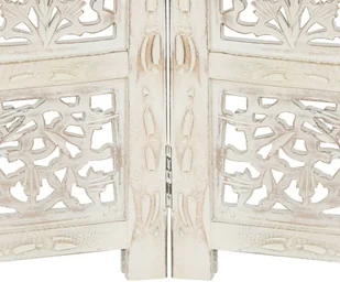 vidaXL vidaXL Parawan 4-panelowy, rzeźbiony, biały, 160x165 cm, drewno mango - Parawany - miniaturka - grafika 12