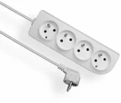 Przedłużacze i rozgałęźniki - Elgotech Przedłużacz 4 gniazdowy z uziemieniem 3x1 6m Biały PSN-406 - miniaturka - grafika 1