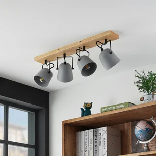 Lindby Adalin lampa sufitowa, 4-punktowa, szara - Lampy sufitowe - miniaturka - grafika 2