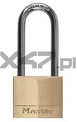 Kłódki - Master Lock Kłódka mosiężna 140EURDLH z długim pałąkiem - miniaturka - grafika 1