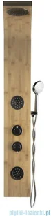 Corsan Bali z mieszaczem chrom drewno bambusowe B-231MCR | - Panele prysznicowe - miniaturka - grafika 4