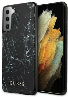 Guess Samsung S21 Plus GUHCS21MPCUMABK czarne hard case Marble - Etui i futerały do telefonów - miniaturka - grafika 8