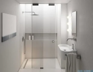 Schedpol Schedline brodzik posadzkowy podpłytkowy z odpływem liniowym 130+50x90x5/12cm 10ST.1S1-90180 - Syfony - miniaturka - grafika 3