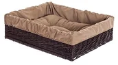 Legowiska dla psów - e-wicker24 Tier koszyk z wikliny, 60 x 50 x 18 cm 1337-60/M - miniaturka - grafika 1