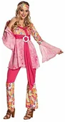 Stroje karnawałowe - Boland 83801 - Kostium dla dorosłych Hippie, 36 / 38, różowy - miniaturka - grafika 1