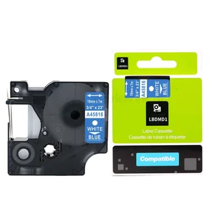 Dymo strefadrukarek.pl Taśma D1 45816 19mm x 7m niebieska biały nadruk - zamiennik | OSZCZĘDZAJ DO 80% - ZADZWOŃ! 730811399 PROMOCJA! D1-45816 - Etykiety do drukarek - miniaturka - grafika 2