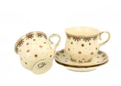 Filiżanki - Duo CASABLANCA FILIŻANKI ESPRESSO ZE SPODKAMI 150 ML 2 SZTUKI PORCELANA 5902693922773 - miniaturka - grafika 1