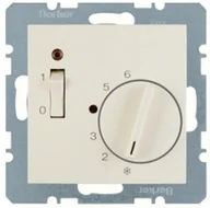 Gniazdka elektryczne - Berker Kwadrat kremowy regulator temperatury [20308982] B_20308982 - miniaturka - grafika 1