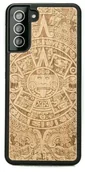 Etui i futerały do telefonów - Bewood Drewniane etui Samsung Galaxy S21 KALENDARZ AZTECKI ANIEGRE - miniaturka - grafika 1