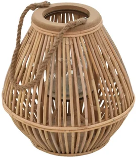 vidaXL vidaXL Wiszący lampion na świece, wiklinowy, naturalny - Świeczniki - miniaturka - grafika 2