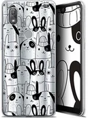 Etui i futerały do telefonów - Wiko Caseink Pokrowiec ochronny na View 2, ultracienki, motyw: zając, czarny CRYSPRNTVIEW2RABBITSBLK - miniaturka - grafika 1