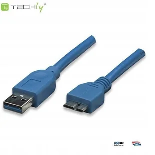 Techly Kabel USB USB3.0 Kabel Stecker Typ A-Stecker Micro B 2m blau ICOC-MUSB3-A-020 - Kable komputerowe i do monitorów - miniaturka - grafika 5