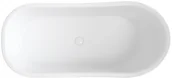Wanny - Omnires Venezia M+ Wanna wolnostojąca 159,5x73,2 cm biała/czarny połysk VENEZIA159BCP - miniaturka - grafika 1