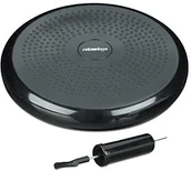 Pozostały sprzęt i akcesoria do ćwiczeń - relaxdays Relaxdays Balance poduszka poduszka na 33 cm, Balance Pad m. pompka powietrza, równowagi poduszka z wypustkami, Fitness, różnych. Kolory, czarny 10022526_46 - miniaturka - grafika 1