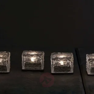 Best Season Świeca solarna LED Icecube, 3 szt. kostka lodu - Lampy ogrodowe - miniaturka - grafika 4