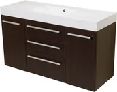 Szafki łazienkowe - Gante Szafka z umywalką 140/50/C3 seria Fokus Wenge Mat - miniaturka - grafika 1