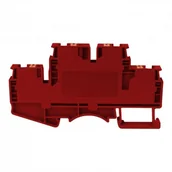 Kostki, złączki, wtyczki - Geberit DEGSON szynowa zaciskowa czerwona 4mm2 2-piętrowa 4-przewodowa DSKK4-01P-16-00A(H) - miniaturka - grafika 1