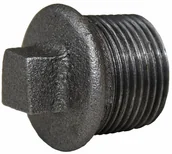 Rury - Korek z obrzeżem 1  czarny - miniaturka - grafika 1