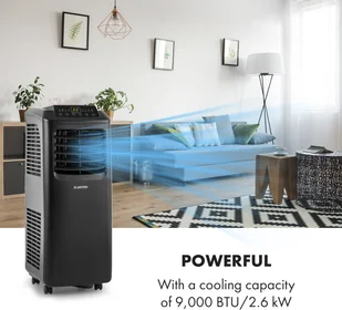 Klarstein Pure Blizzard Smart 9k, klimatyzator przenośny, 9000 BTU/2,6 kW, klasa efektywności energetycznej, A, pilot zdalnego sterowania DXJ2-PureBlzdSmrt9Ks - Klimatyzatory - miniaturka - grafika 6