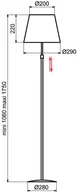 Lampy stojące - ALUMINOR Aluminor Store lampa stojąca, chrom/biała - miniaturka - grafika 1