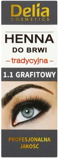 Delia Inny Henna tradycyjna do brwi i rzęs grafitowa - Akcesoria i kosmetyki do stylizacji brwi - miniaturka - grafika 4