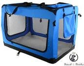 Sprzęt podróżny i transportery dla psów - Royal & Petsky Kojec transporter rozmiar XXL niebieski DK4-08 - miniaturka - grafika 1