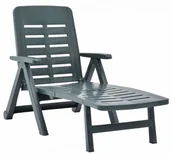 Leżaki ogrodowe - Zielony regulowany leżak ogrodowy z podłokietnikami Z2-B36 - miniaturka - grafika 1