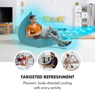 Klarstein Klarstein Maxflow Smart, chłodnica powietrza 3 w 1, wentylator, nawilżacz powietrza, 5 l, Wi-Fi, pilot zdalnego sterowania, 2x pakiet lodowy HTR8-Maxflow B - Klimatory - miniaturka - grafika 6