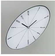 Zegary - Atrix Zegar ścienny elipsa srebrny #2 ATE2319_2 - miniaturka - grafika 1