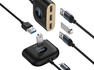 Baseus HUB USB Baseus Baseus Square round 4 w 1 USB HUB 1m CAHUB-AY01 - Huby USB - miniaturka - grafika 4
