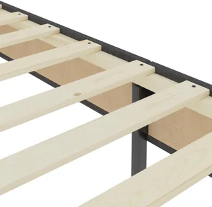 vidaXL Rama łóżka, szara, tapicerowana tkaniną, 140 x 200 cm - Łóżka - miniaturka - grafika 15