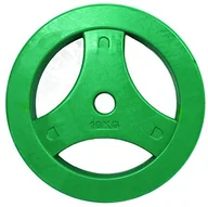 Pozostały sprzęt siłowy - Tunturi Aerobic podkładki gumowe 10 kg tarcze do sztangi gimnastycznej, zielony, One Size 14TUSCL294 - miniaturka - grafika 1