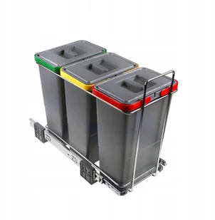 Elletipi Sortownik na śmieci do szafki 3 kosze Elletipi - Kosze na śmieci - miniaturka - grafika 2