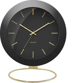 Zegary - Karlsson Budzik Globe czarny KA5833BK - miniaturka - grafika 1