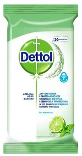 Dettol Dettol Antibacterial Lime & Mint Cleansing Surface Wipes 36 szt Żel antybakteryjny - Dezynfekcja - miniaturka - grafika 2