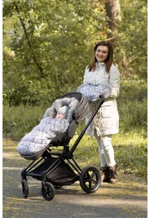 MATEX Śpiwór VENUS+mufka [TB0308_V1]szary marmurek - Śpiworki dla dzieci - miniaturka - grafika 5