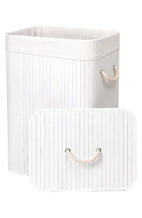 Lumarko Lumarko Kosz bambusowy na pranie 80L 1 komora biały 5902340317136  Goc - Kosze na bieliznę - miniaturka - grafika 3