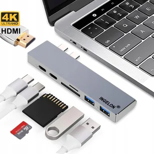 Adapter 7w1 Hub Usb-c Hdmi 4K Sd Macbook Pro / Air - Złącza, przejściówki, adaptery - miniaturka - grafika 25