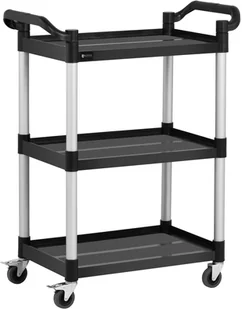 Royal Catering Wózek kelnerski - 3 półki - 630 x 400 mm - 90 kg - czarny 10011719 RC-PSTB3800 - Wózki na żywność - miniaturka - grafika 3
