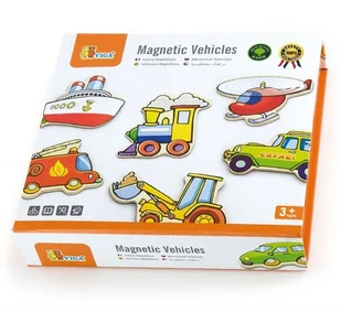 Viga Viga, drewniane magnesy Pojazdy - Układanki dla dzieci - miniaturka - grafika 2