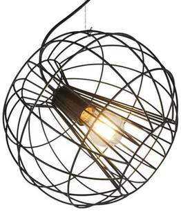 Zuma Line LAMPA wisząca MARL P17212 metalowa OPRAWA druciana ZWIS kula ball drut czarny P17212 - Lampy sufitowe - miniaturka - grafika 3